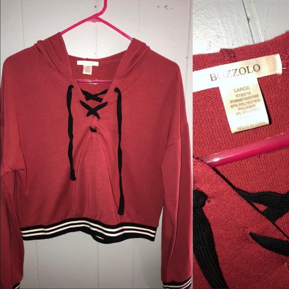 Rustic red Long sleeve bozzolo sweatshirt size L